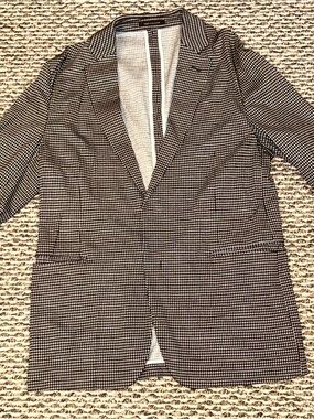 Emporio Armani Black & White Houndstooth Sport Coat